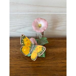 Lenox Nature’s Beautiful Butterflies Porcelain Figurine Orange Sulphur 1993